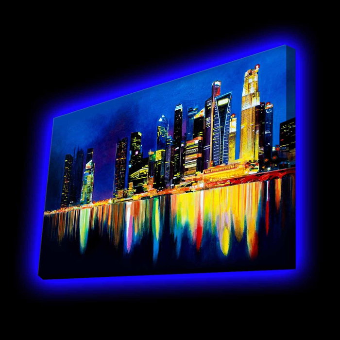 Wallity Lienzo Decorativo Iluminado con LED 45 x 70 cm Multicolor